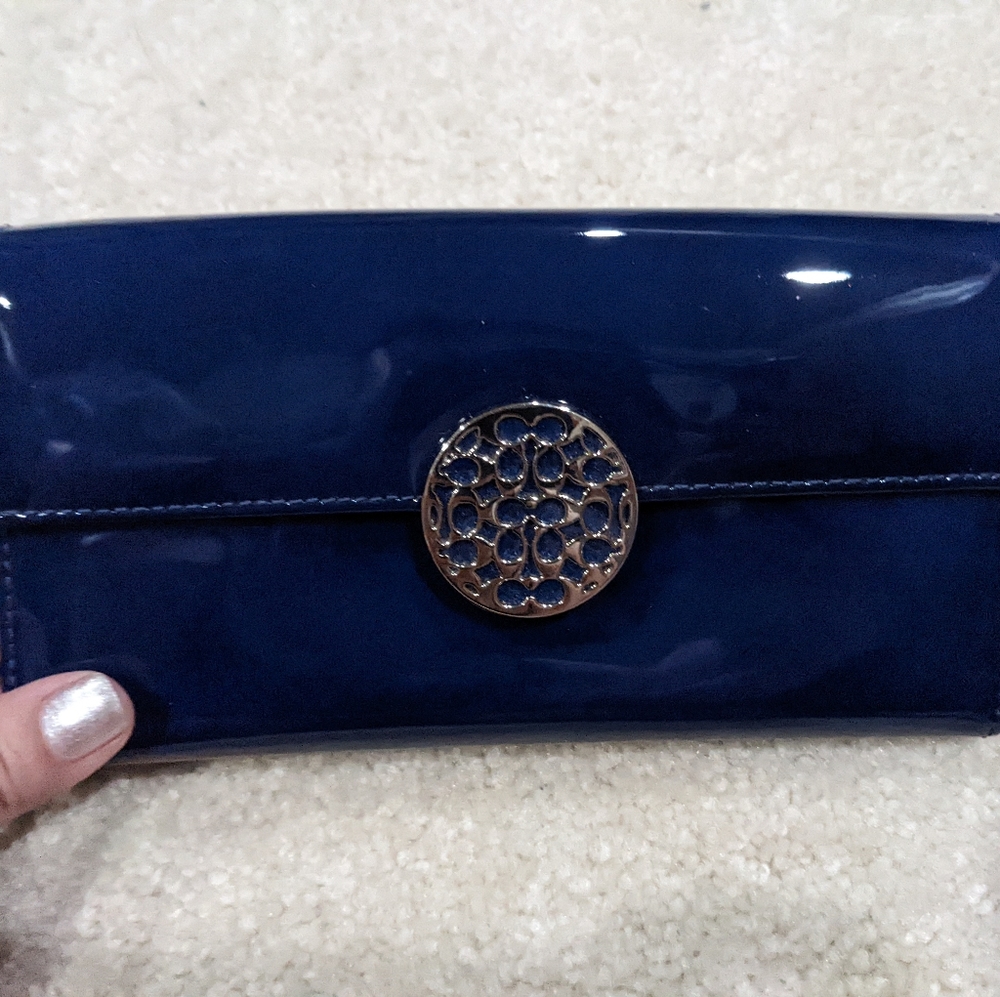 COACH Alexandria Patent Leather Slim Envelope Wallet Z52169